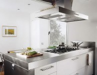 imagen Cocina de combinación moderna y rústica