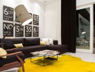 imagen Apartamento moderno en nogal, blanco y amarillo