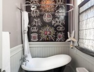 imagen 14 ideas deco con pintura pizarra para tu baño