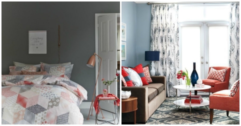 16 ideas para decorar en color gris y coral