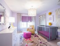 imagen Habitaciones para bebés en color lavanda