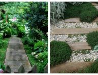 imagen Preciosas ideas de caminos de jardín con madera