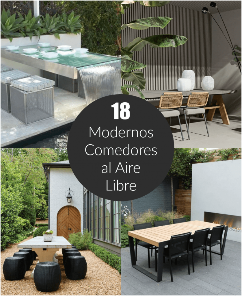 18 modernos comedores al aire libre