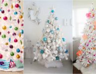 imagen Ideas para decorar un árbol de Navidad blanco