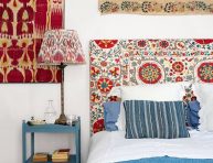 imagen Cómo decorar dormitorios con azul, blanco y rojo